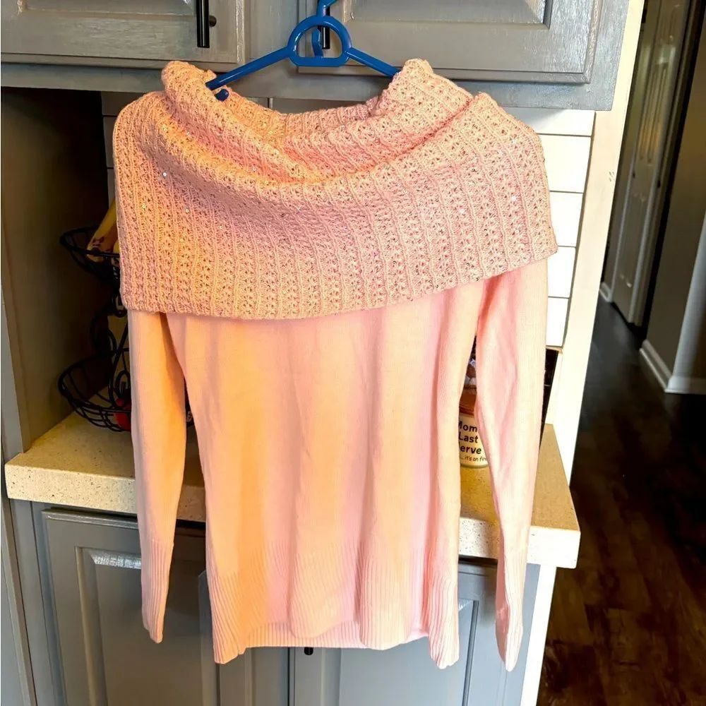 Pink Off-Shoulder Women's Sweater by NY and Co. NWT